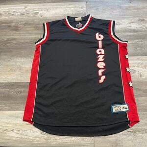 Hardwood Hardwood Classics Black Mens 2XL Basketball Blazers NBA Jersey